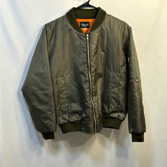 Reclaimed Vintage Olive Green Women’s Lightweight Bomber Jacket - Picture 2 of 9